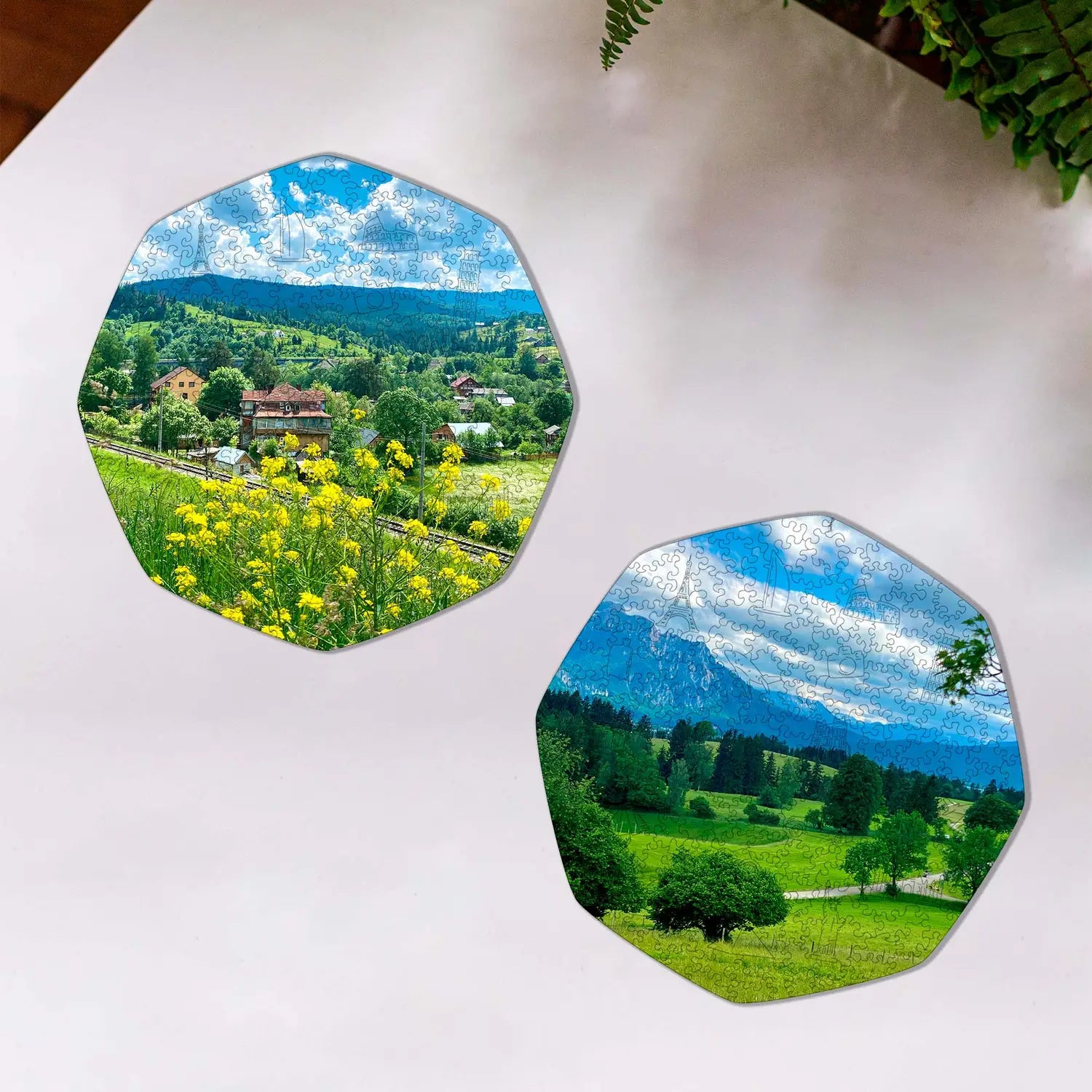 WOODEN JIGSAW PUZZLE ALPINE NATURE