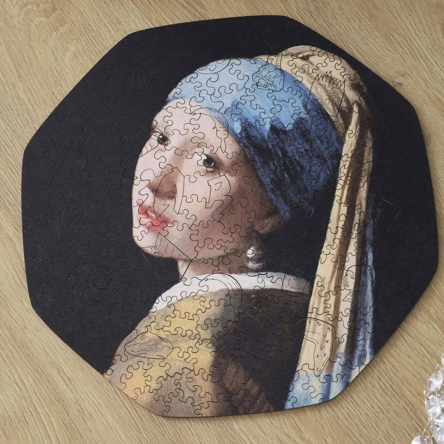 WOODEN JIGSAW PUZZLE GIRL WITH A PEARL EARRING