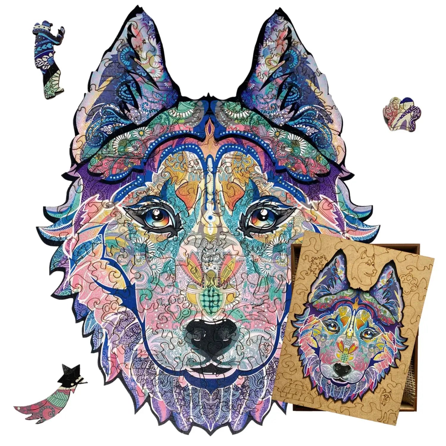 WOODEN JIGSAW PUZZLE HUSKY