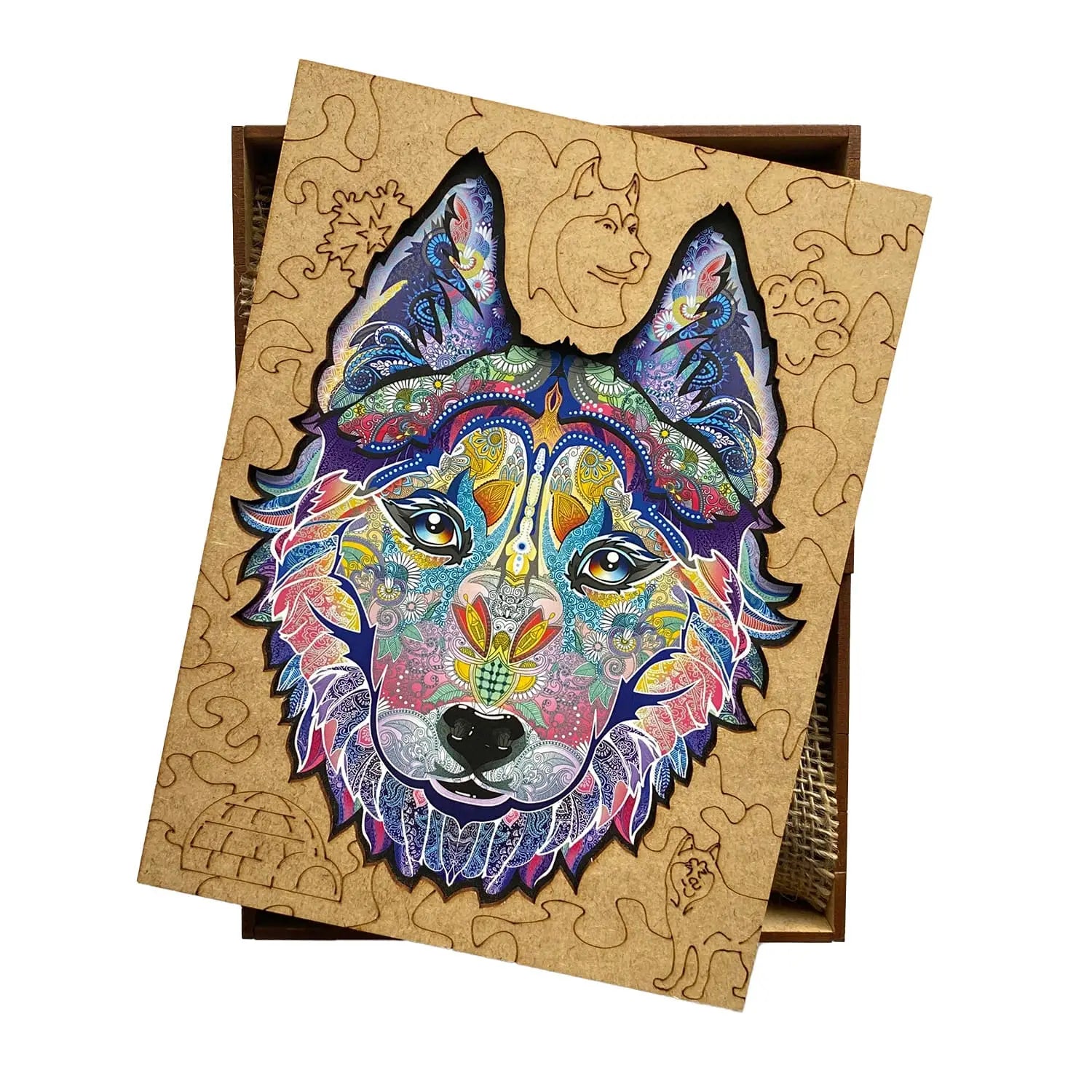 WOODEN JIGSAW PUZZLE HUSKY