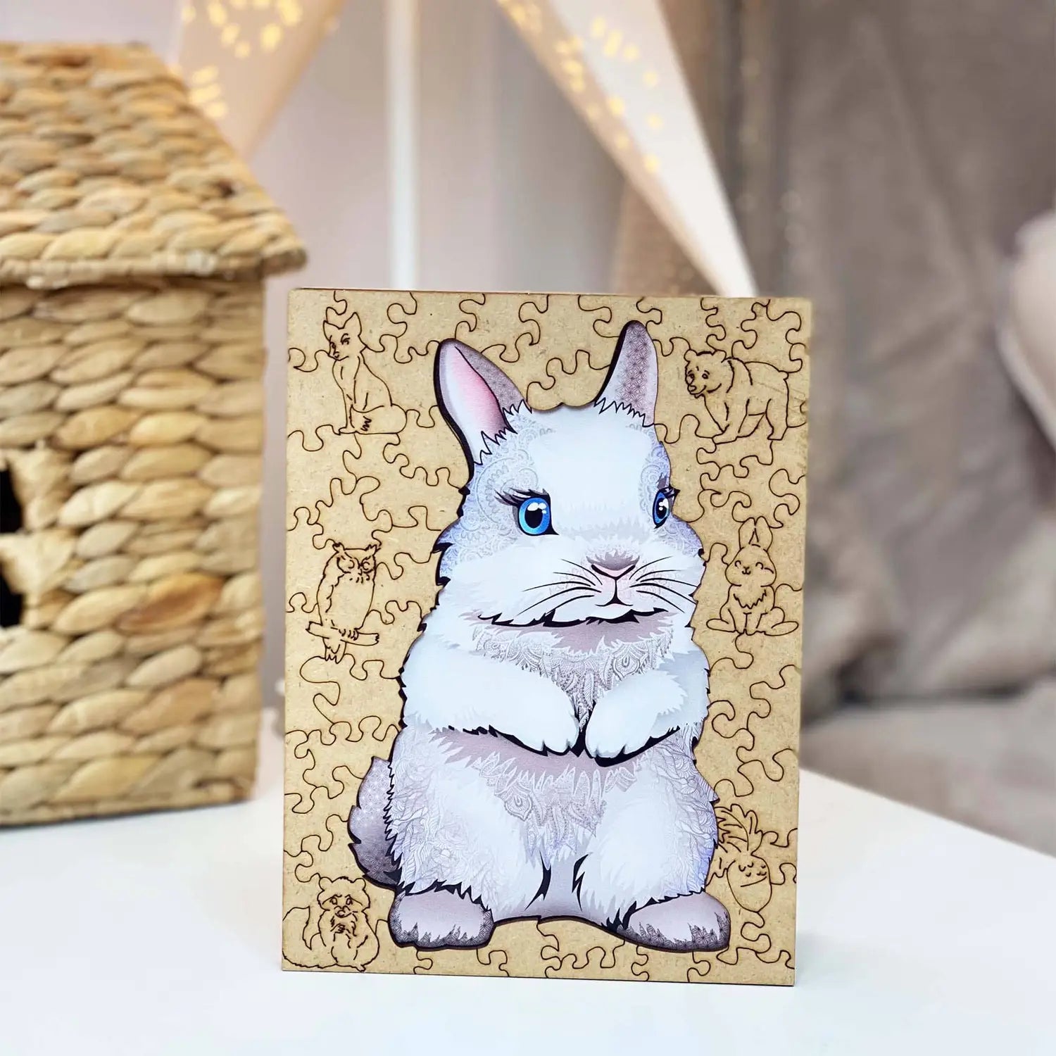 WOODEN JIGSAW PUZZLE BUNNY