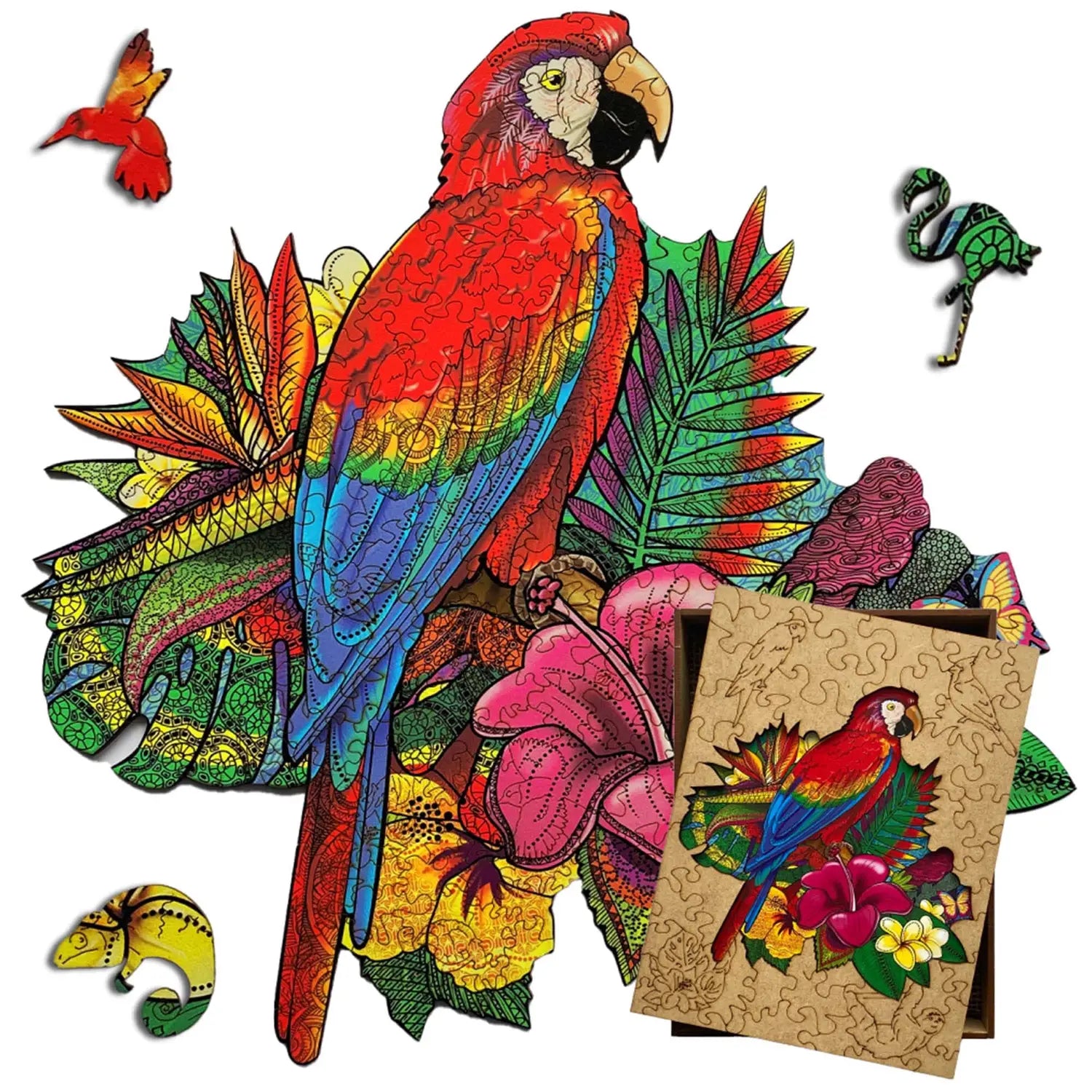 WOODEN JIGSAW PUZZLE PARROT