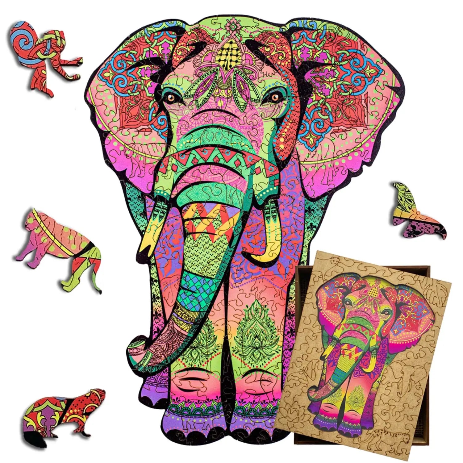 WOODEN JIGSAW PUZZLE ELEPHANT