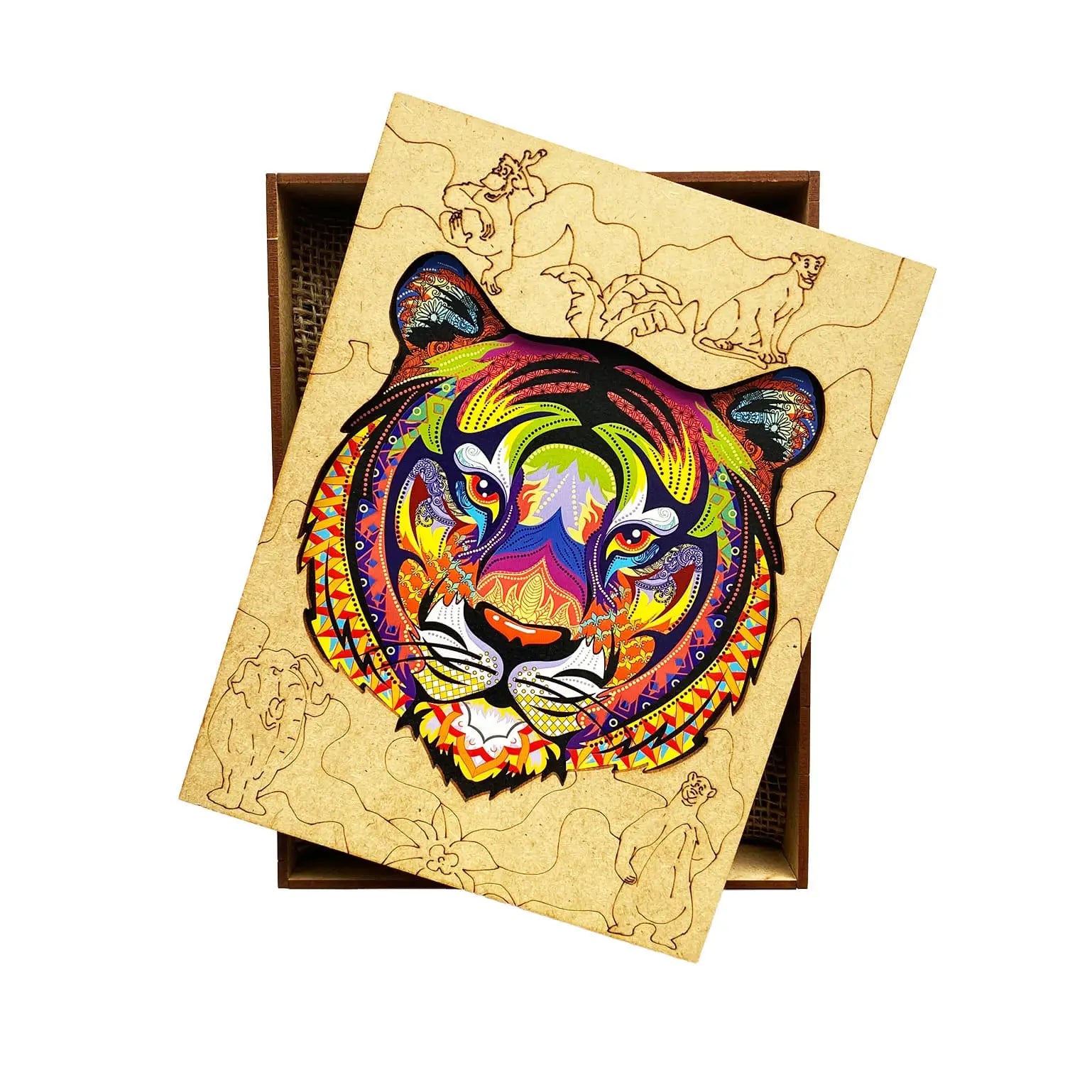 WOODEN JIGSAW PUZZLE TIGER