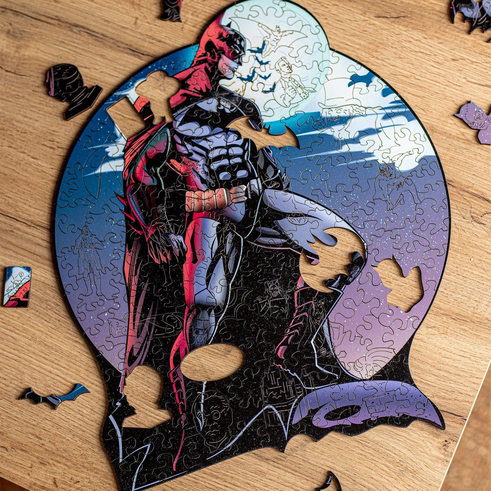 WOODEN JIGSAW PUZZLE BAT HERO