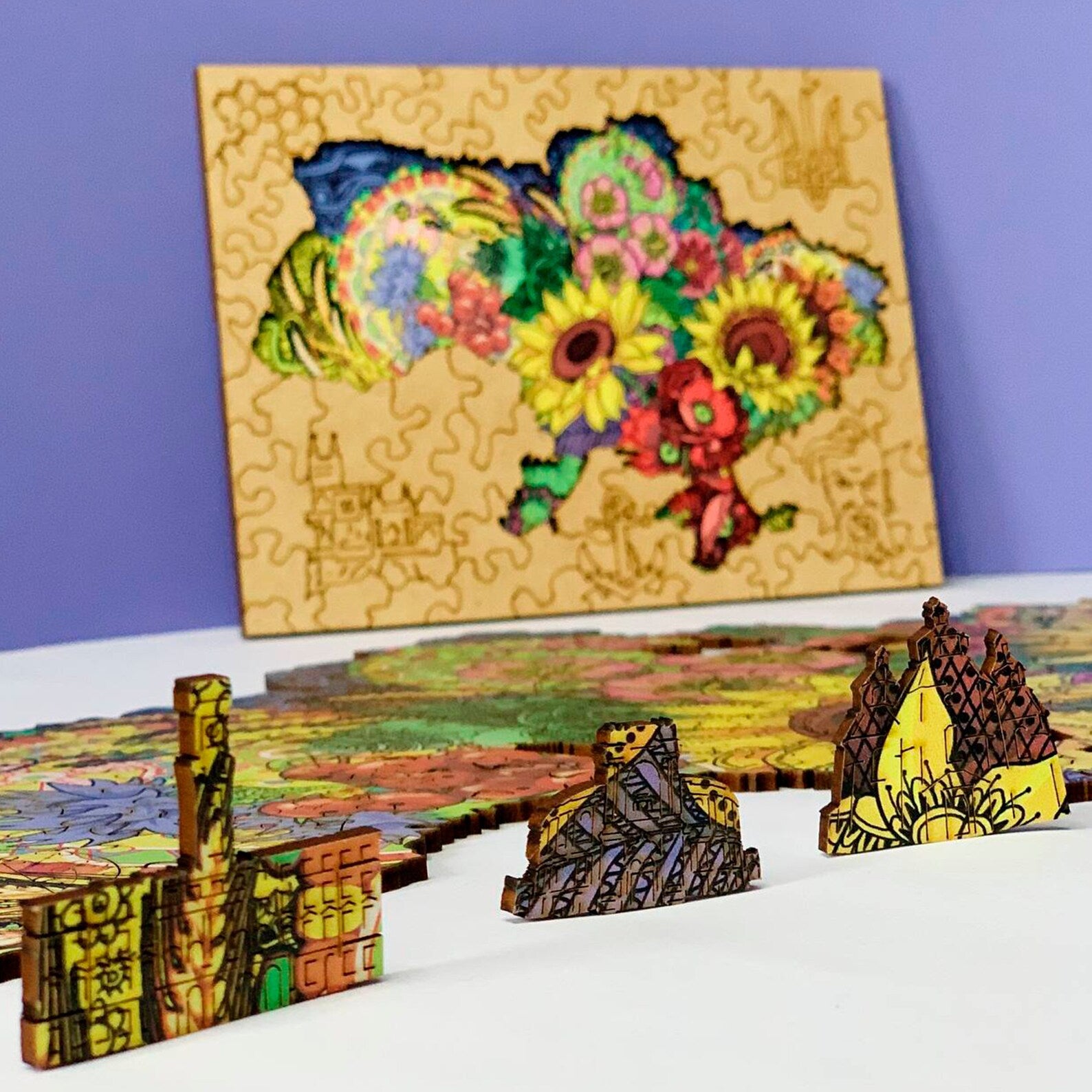 WOODEN JIGSAW PUZZLE UKRAINE