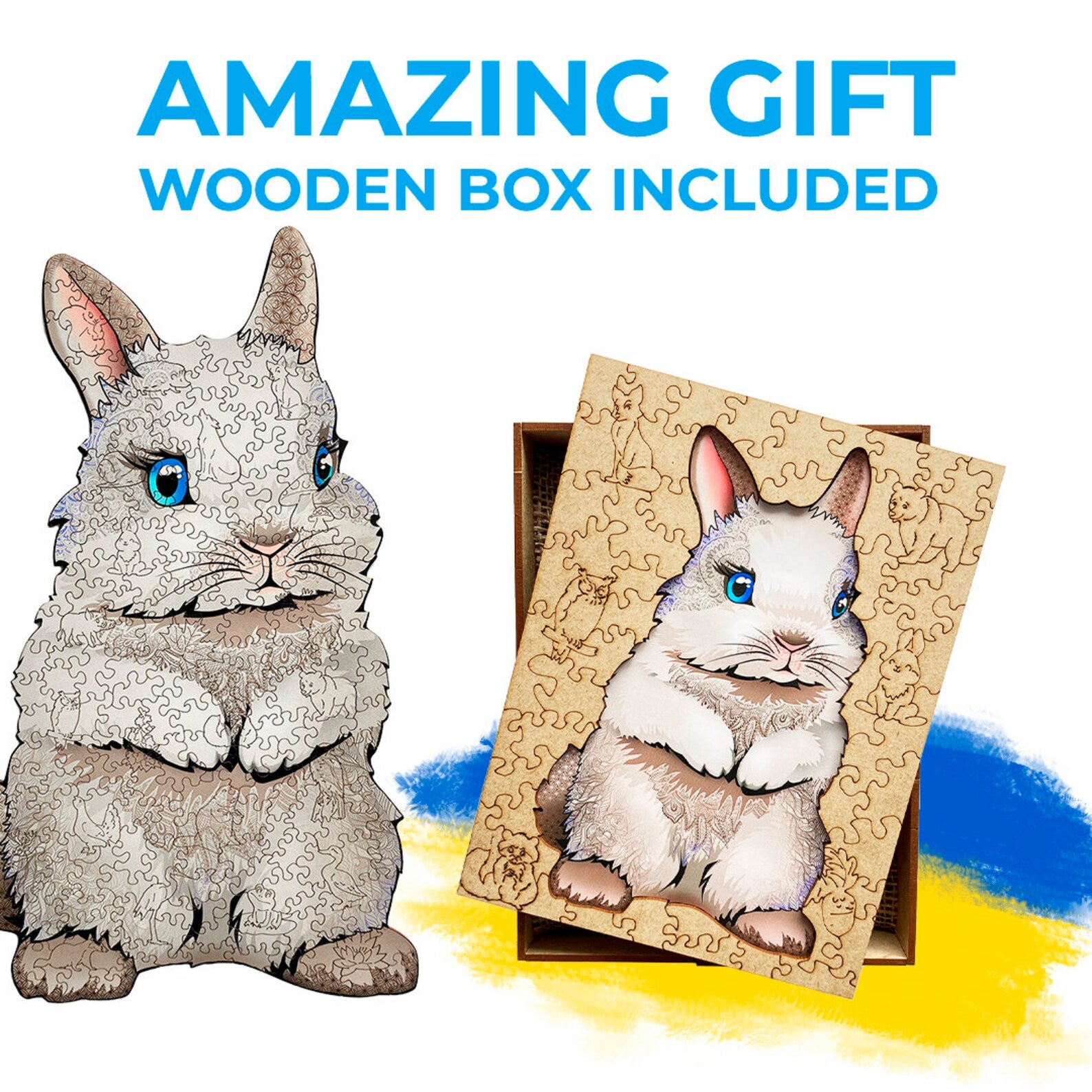 WOODEN JIGSAW PUZZLE BUNNY