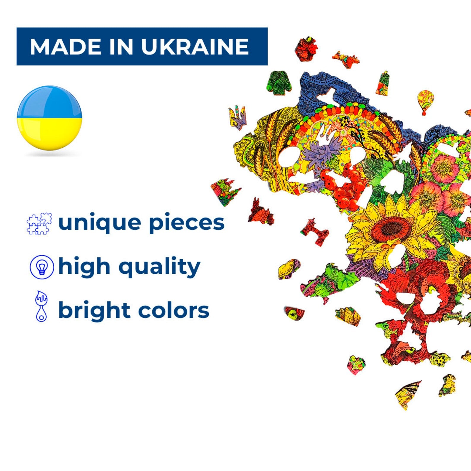 WOODEN JIGSAW PUZZLE UKRAINE