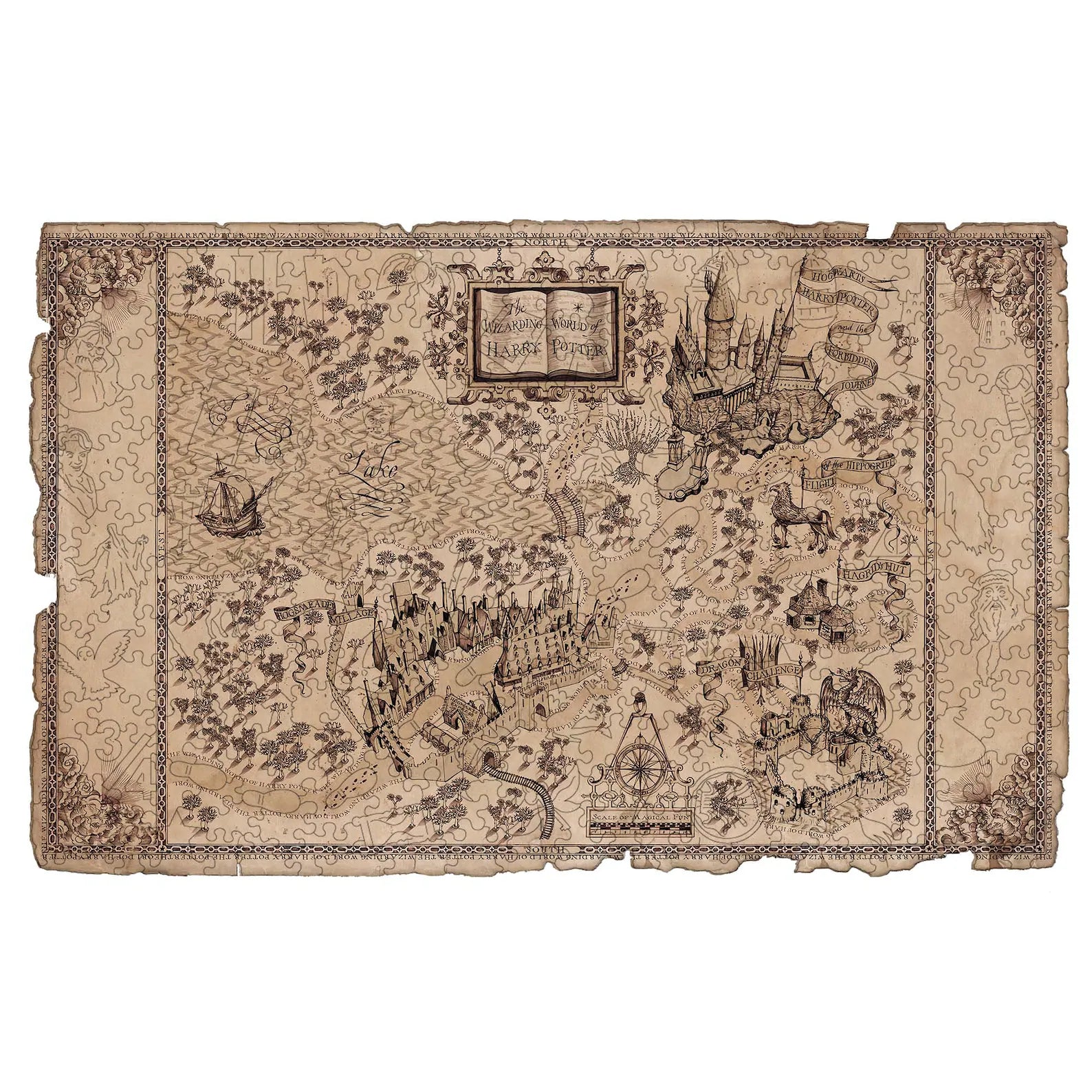 WOODEN JIGSAW PUZZLE MAGIC MAP