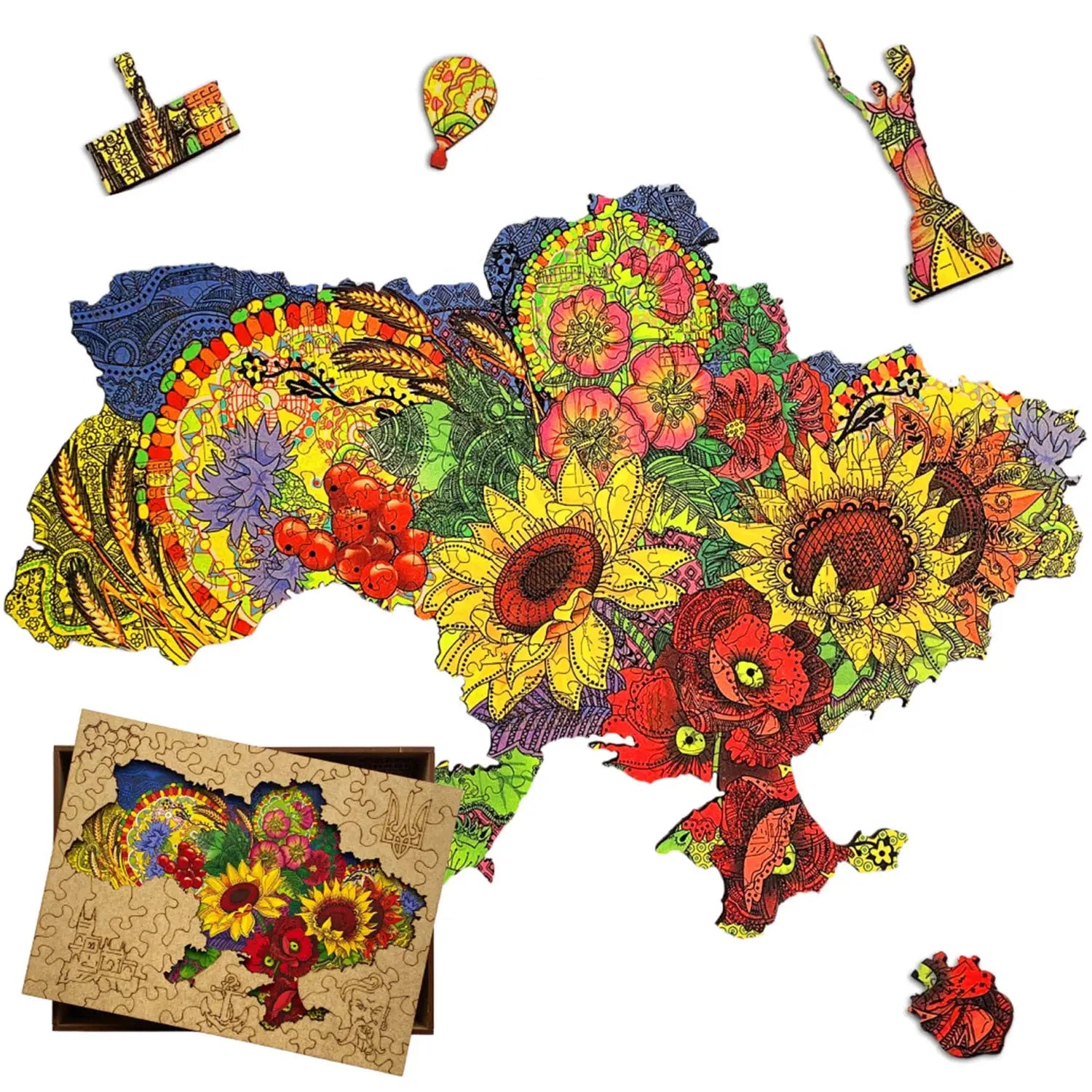 WOODEN JIGSAW PUZZLE UKRAINE