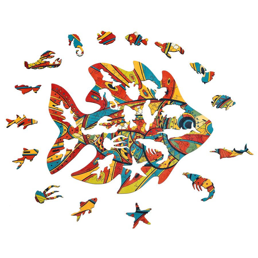 WOODEN JIGSAW PUZZLE GOLDY FISH