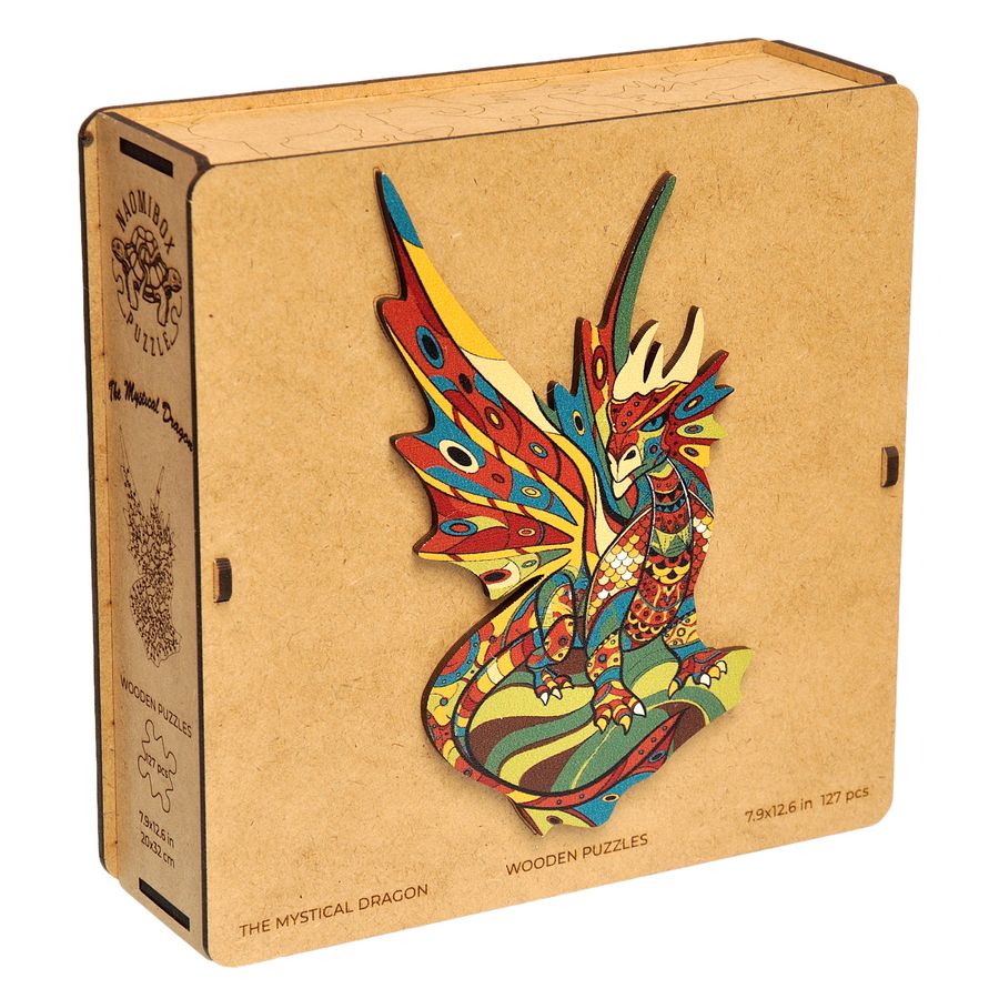 WOODEN JIGSAW PUZZLE GOLDY DRAGON