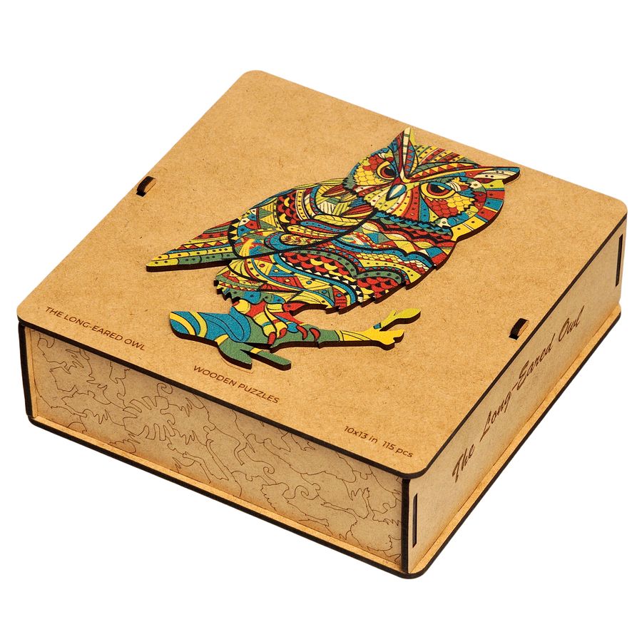 WOODEN JIGSAW PUZZLE GOLDY OWL