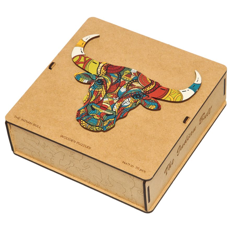 WOODEN JIGSAW PUZZLE GOLDY BULL