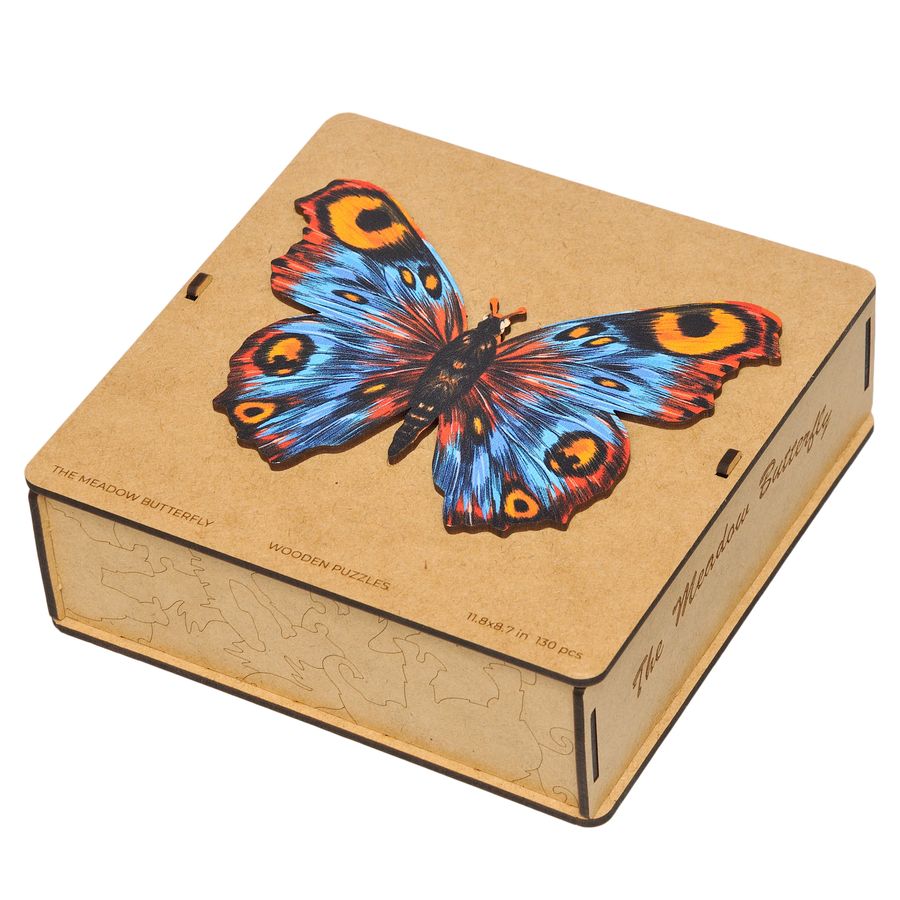 WOODEN JIGSAW PUZZLE COLORFUL BUTTERFLY