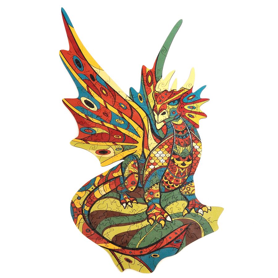 WOODEN JIGSAW PUZZLE GOLDY DRAGON