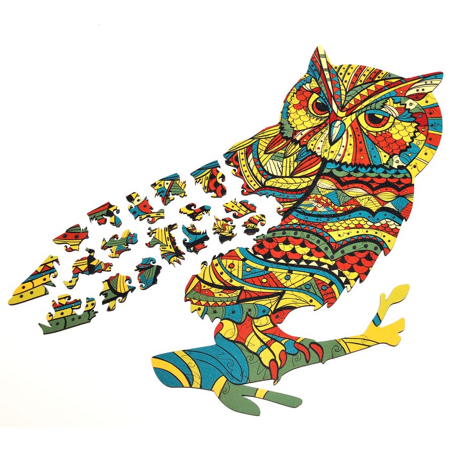 WOODEN JIGSAW PUZZLE GOLDY OWL