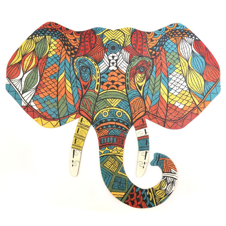 WOODEN JIGSAW PUZZLE GOLDY ELEPHANT