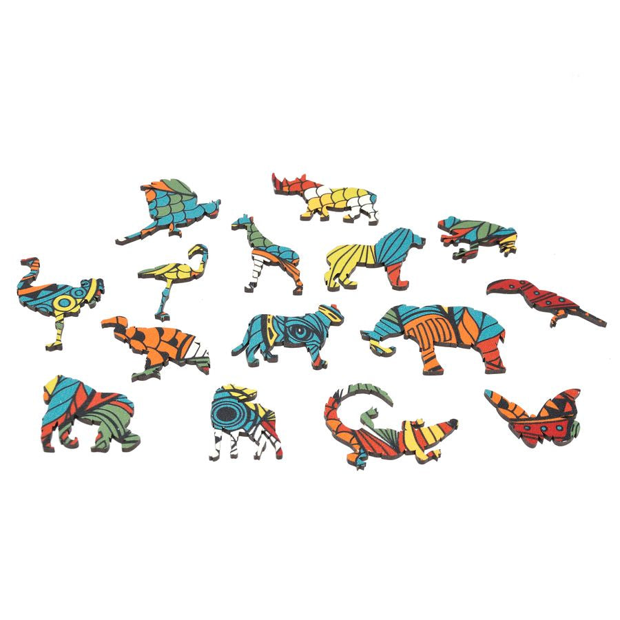 WOODEN JIGSAW PUZZLE GOLDY ELEPHANT