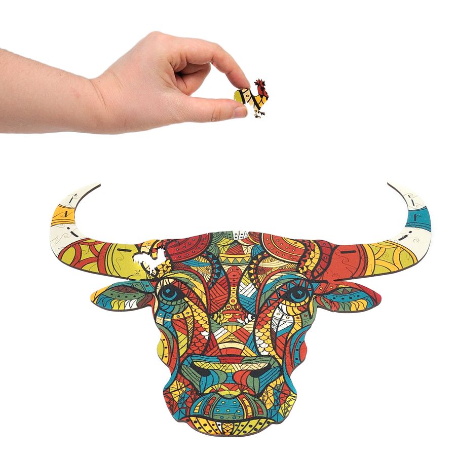 WOODEN JIGSAW PUZZLE GOLDY BULL