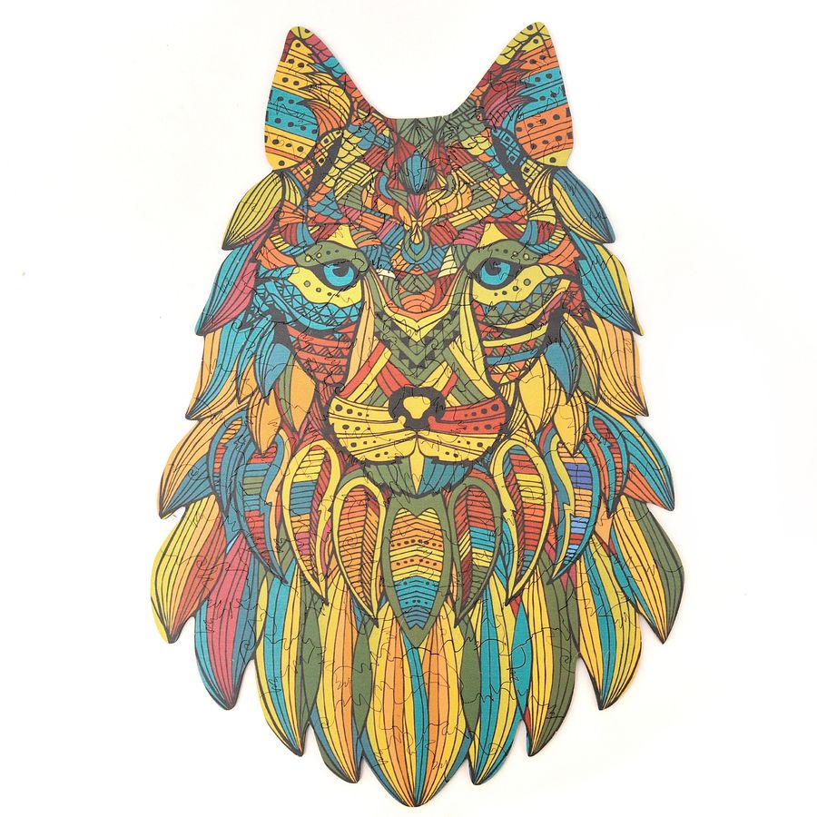 WOODEN JIGSAW PUZZLE GOLDY WOLF