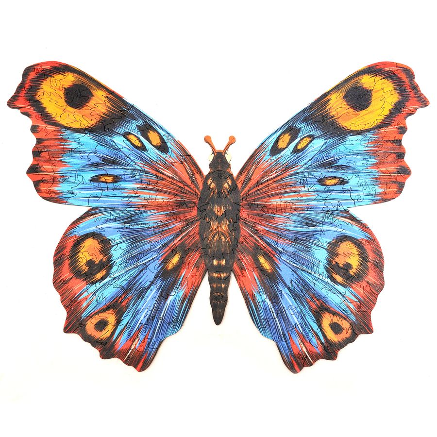 WOODEN JIGSAW PUZZLE COLORFUL BUTTERFLY