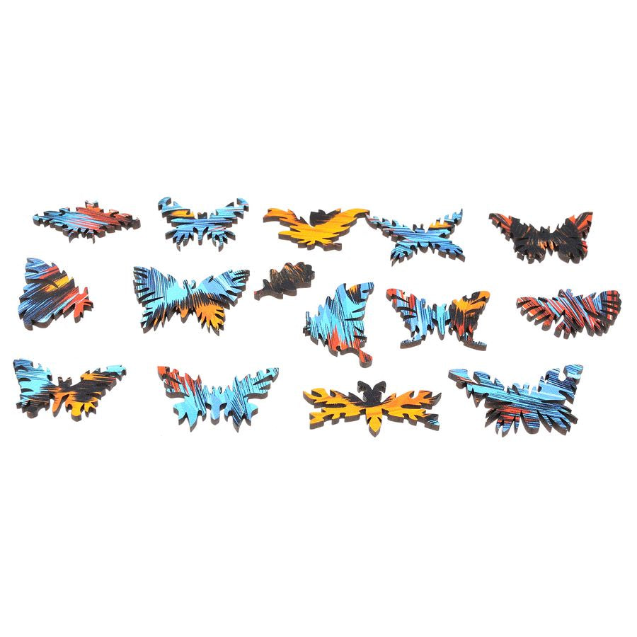 WOODEN JIGSAW PUZZLE COLORFUL BUTTERFLY